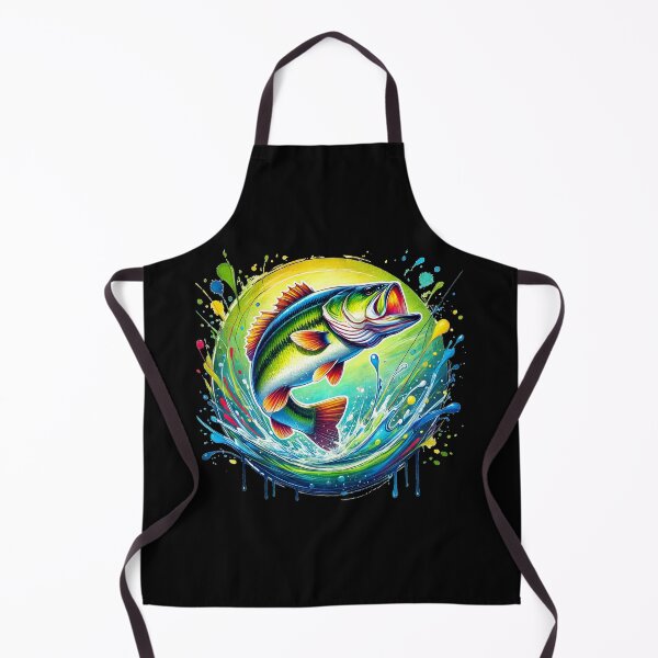 Item preview, Colorful Bass Fish Fishing Dripping Paint designed and sold by ToxiCool.