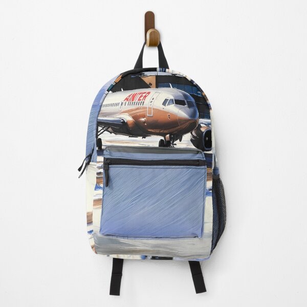 Item preview, Vintage Airline Livery at Snowy Airport - 90s inspired Aviation Art designed and sold by EMaviation_.