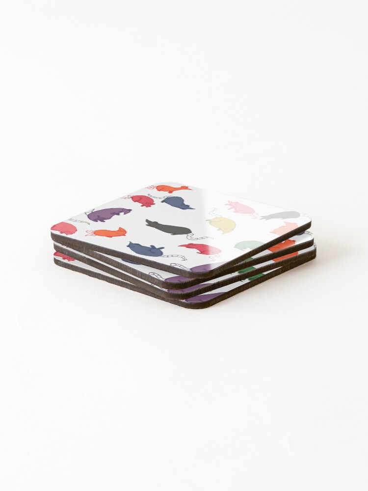 Thumbnail 4 of 5, Coasters (Set of 4), Assorted Rats! designed and sold by unicornlasercat.