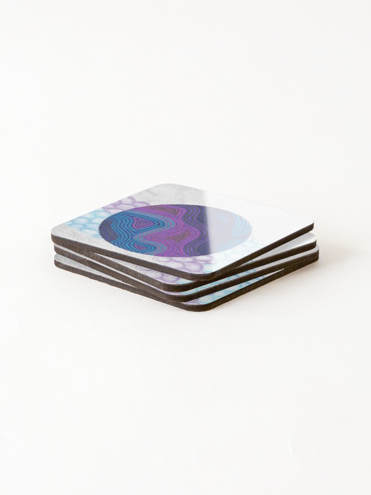 Thumbnail 4 of 5, Coasters (Set of 4), Space Ripples? designed and sold by AbstractArielle.