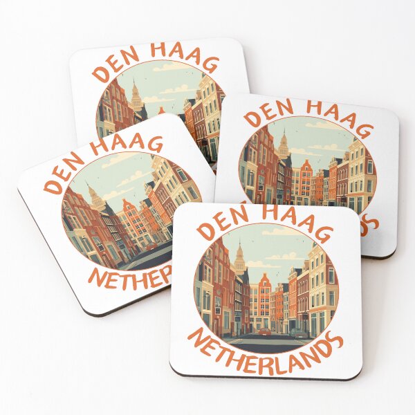 Item preview, Den Haag in Netherlands Retro Travel Art Emblem designed and sold by MaateoDesign.