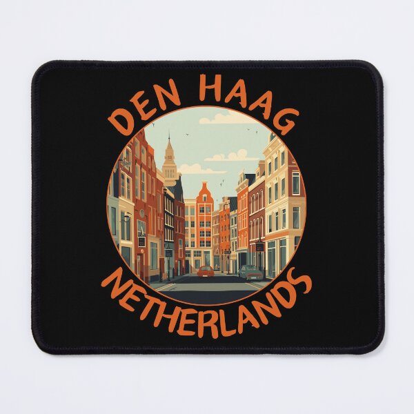 Item preview, Den Haag in Netherlands Retro Travel Art Emblem designed and sold by MaateoDesign.