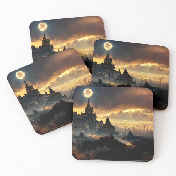 Item preview, Fantasy Castle Under Moonlit Skies designed and sold by Amr Siam.