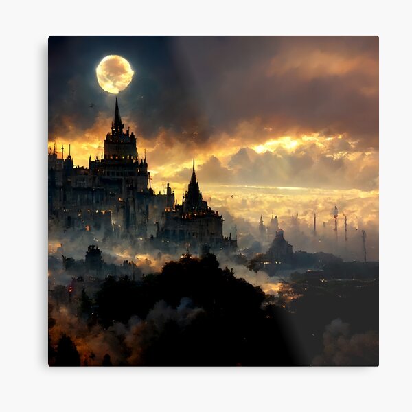 Item preview, Fantasy Castle Under Moonlit Skies designed and sold by Amr Siam.