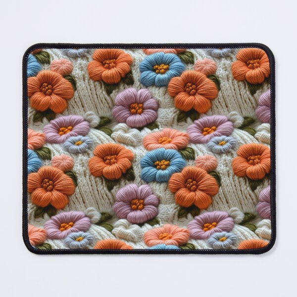 Item preview, Knitted little flowers designed and sold by laura-in-rome.