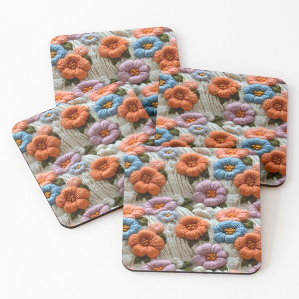 Item preview, Knitted little flowers  designed and sold by laura-in-rome.