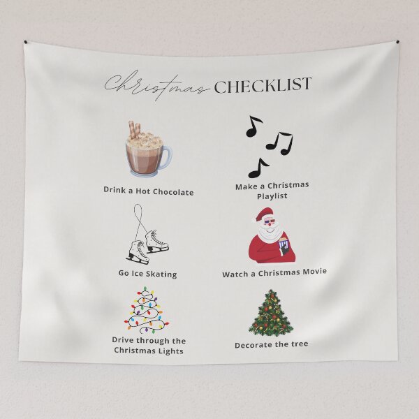 Item preview, Christmas Checklist Print designed and sold by Femme Pastel Collective.