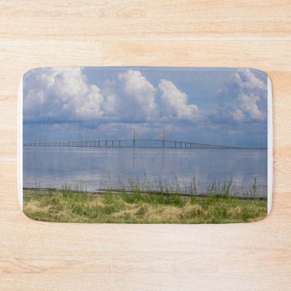 Item preview, A scenic view showcases the longe elegant Sunshine Skyway Bridge Pinellas County Florida designed and sold by EyezWatchin.