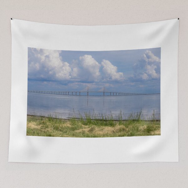 Item preview, A scenic view showcases the longe elegant Sunshine Skyway Bridge Pinellas County Florida designed and sold by EyezWatchin.