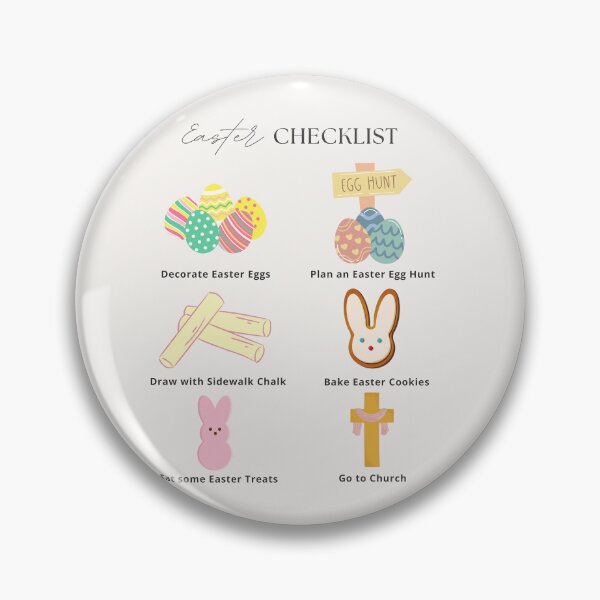 Item preview, Easter 2025 Checklist Print designed and sold by Femme Pastel Collective.