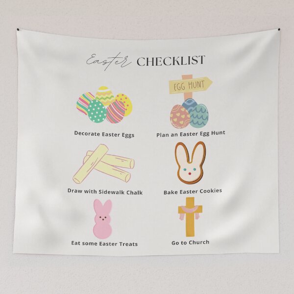 Item preview, Easter 2025 Checklist Print designed and sold by Femme Pastel Collective.