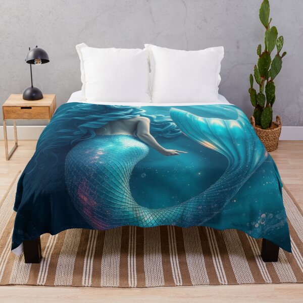 Item preview, Mesmerizing Blue Mermaid – Mystical Underwater Elegance designed and sold by Ink And Inspire.