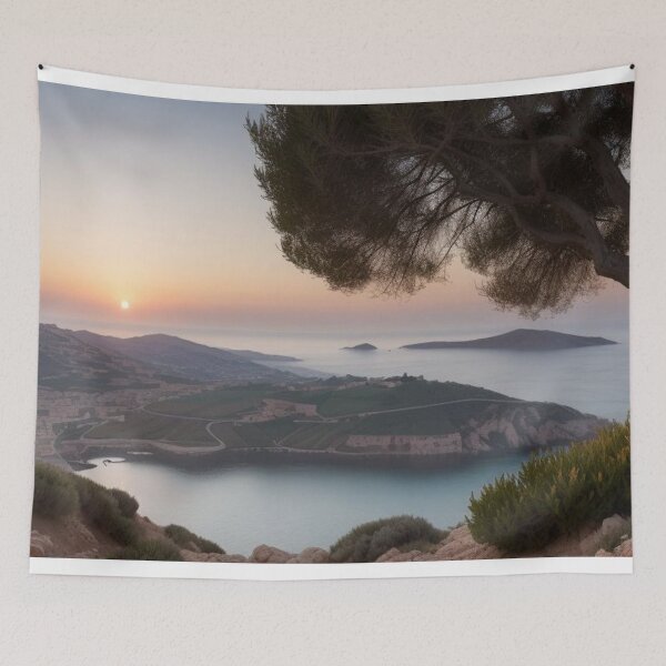 Item preview, Mediterranean Vista Sunset designed and sold by highplacidity.