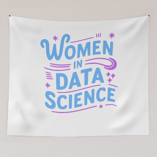 Item preview, Women In Data Science! Purple And Blue Data Girl designed and sold by PMCreative.