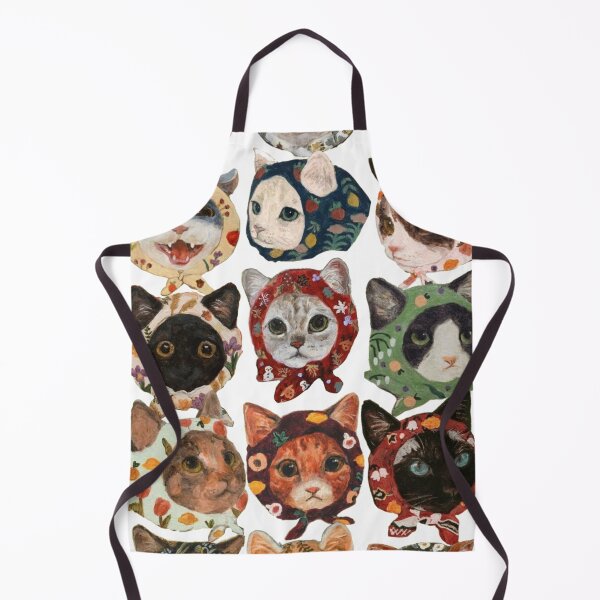 Item preview, Aesthetic Babushka Cat Tiled Pattern designed and sold by Mowgv.