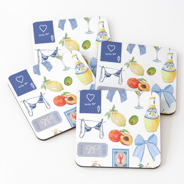 Item preview, Blue Aesthetic Summer Tiled Pattern designed and sold by Mowgv.