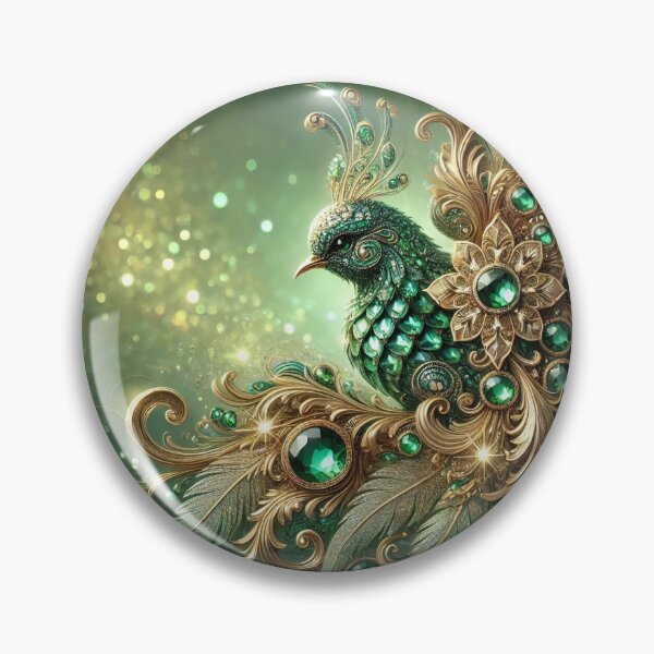 Item preview, Green Gemstone and bird designed and sold by Nalis76.