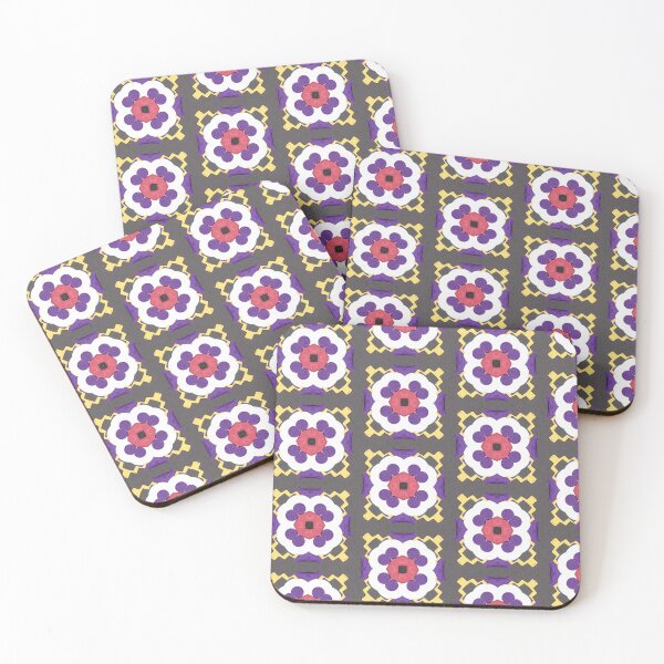 Item preview, Geometric Pansy Flower Paper Collage Pattern designed and sold by Nikki Fortuin Arts & Crafts.