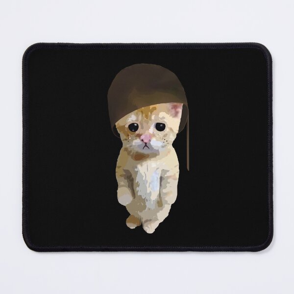 Item preview, Soldier Kitten Cat in Helmet designed and sold by ToxiCool.