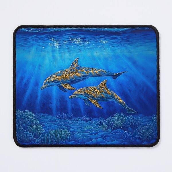 Item preview, Dolphins Underwater at Sunset designed and sold by MagicalOceanArt.