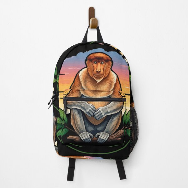 Item preview, Colorful Proboscis Monkey Portrait - Asian Wildlife designed and sold by Wild-way Art.