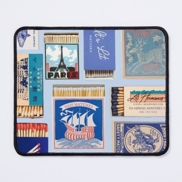 Item preview, Blue Match box Aesthetic Summer Tiled Pattern designed and sold by Mowgv.
