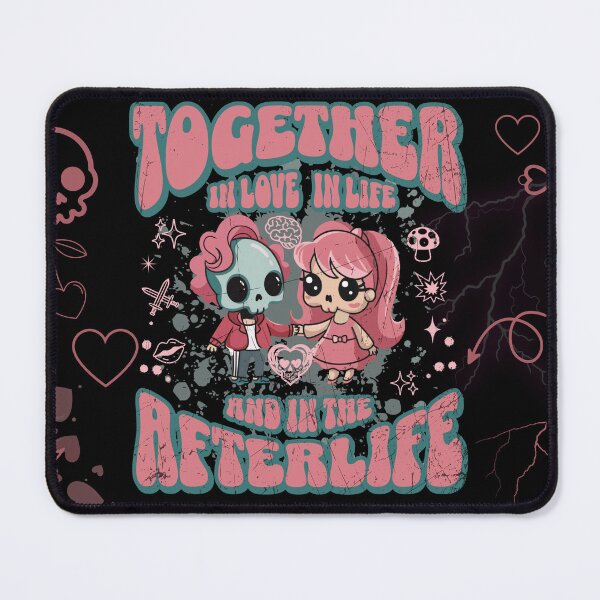 Item preview, Valentine's Day Funny Gift Skull Zombie Together In Love In Life And In The Afterlife designed and sold by SophiaKoorArt.