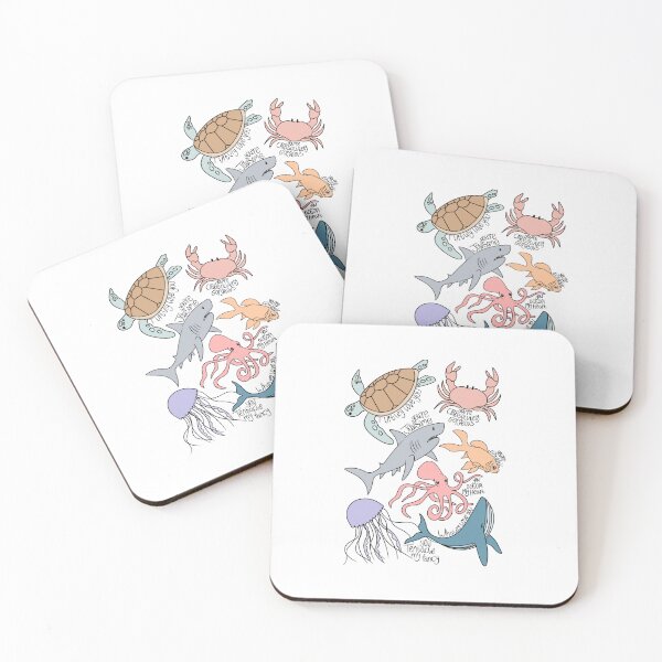 Item preview, Copy of Colourful sea animals with text sea puns designed and sold by waltcrystal.