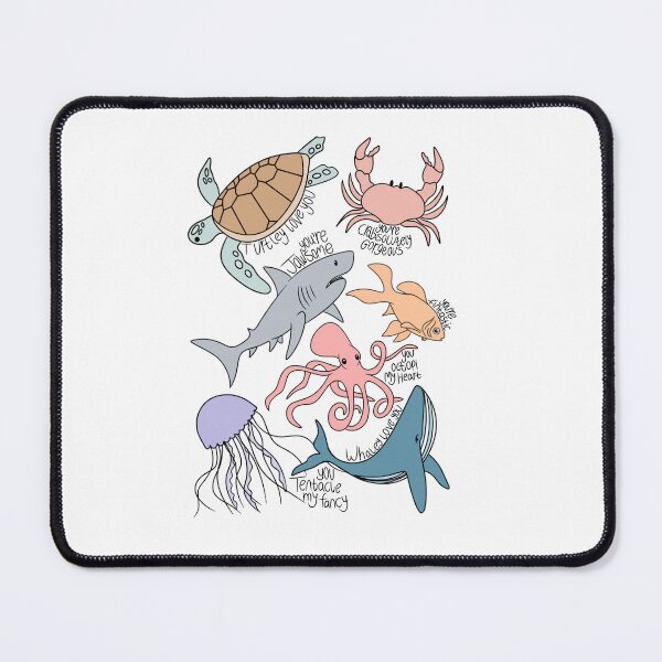 Item preview, Copy of Colourful sea animals with text sea puns designed and sold by waltcrystal.