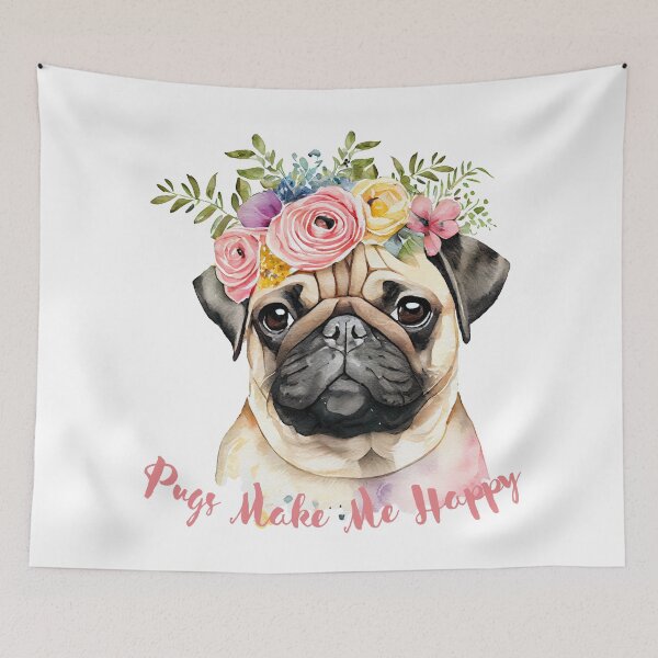Item preview, Pugs Make Me Happy designed and sold by megmcghee.