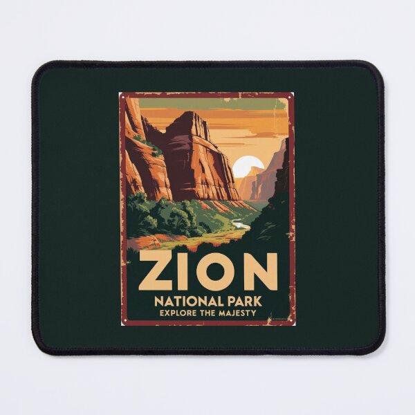Item preview, A Vintage Travel Art of the Zion National Park - Utah - US  designed and sold by GoodOldVintage.