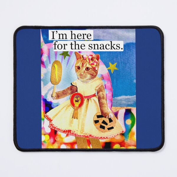 Item preview, Kitty at the Fair - 'I'm Here For The Snacks' designed and sold by Nikki Fortuin Arts & Crafts.