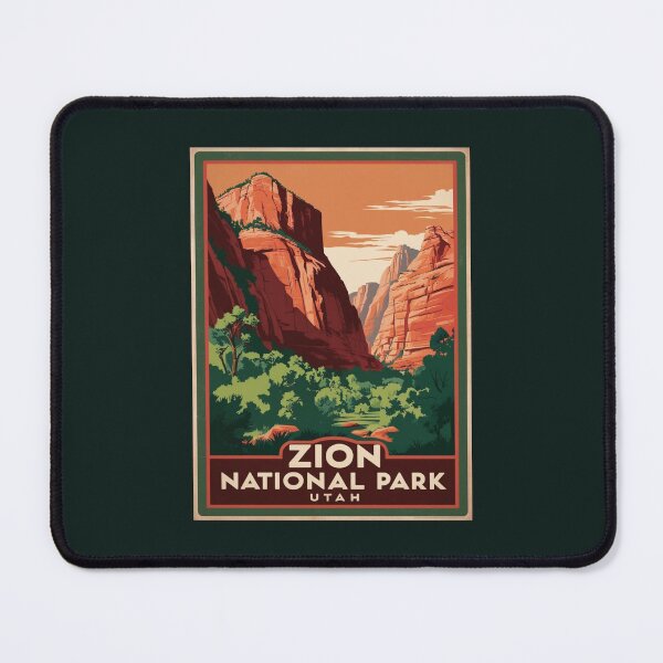 Item preview, A Vintage Travel Art of the Zion National Park - Utah - US  designed and sold by GoodOldVintage.