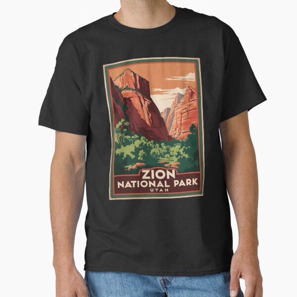 Vista previa del artículo con la obra «Un antiguo cuadro de viaje del Parque Nacional Zion, Utah, EE. UU.», diseñado y vendido por GoodOldVintage.