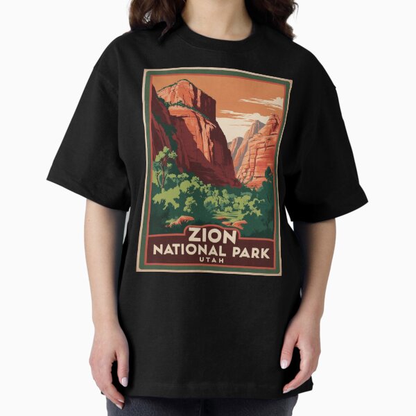 Vista previa del artículo con la obra «Un antiguo cuadro de viaje del Parque Nacional Zion, Utah, EE. UU.», diseñado y vendido por GoodOldVintage.