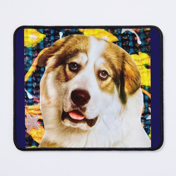 Item preview, Large Sheepdog Mix Dog with Floral Background designed and sold by Nikki Fortuin Arts & Crafts.