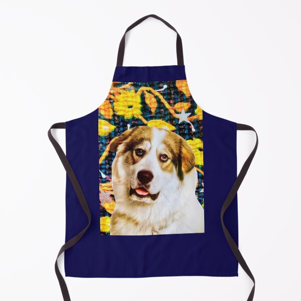 Item preview, Large Sheepdog Mix Dog with Floral Background designed and sold by Nikki Fortuin Arts & Crafts.