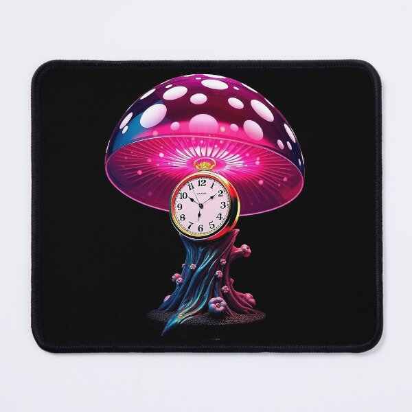 Item preview, Neon Mushroom Clock designed and sold by Pebbledrops.