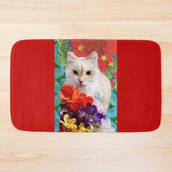 Item preview, Ragdoll Cat with Flowers - 'Floral Timothy' designed and sold by Nikki Fortuin Arts & Crafts.