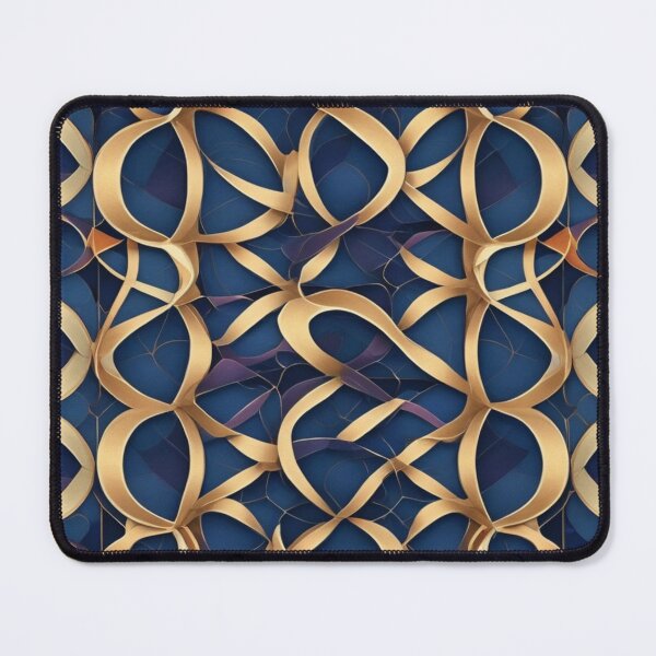 Item preview, Golden Blue Geometric Pattern designed and sold by TondoMeander.