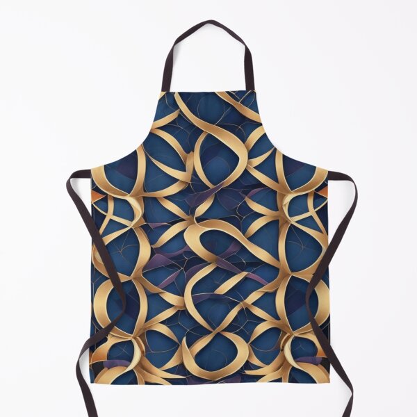 Item preview, Golden Blue Geometric Pattern designed and sold by TondoMeander.