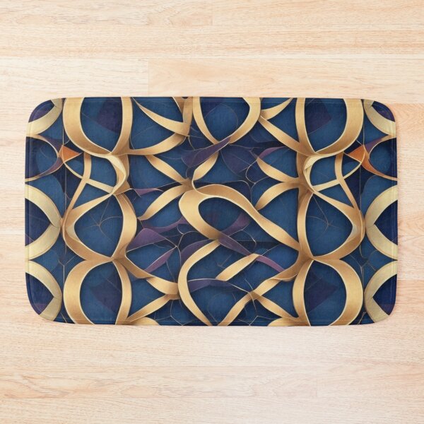 Item preview, Golden Blue Geometric Pattern designed and sold by TondoMeander.