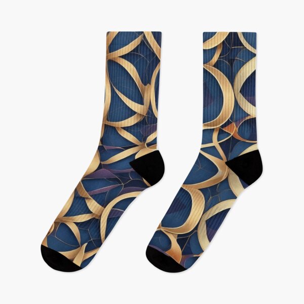 Item preview, Golden Blue Geometric Pattern designed and sold by TondoMeander.