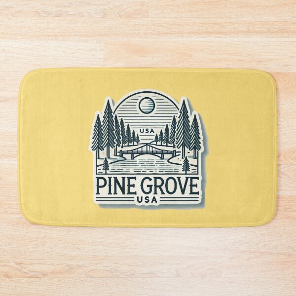 Item preview,  Pine Grove USA Retro 3D Minimalist Illustration,   designed and sold by PaintMeWorld.