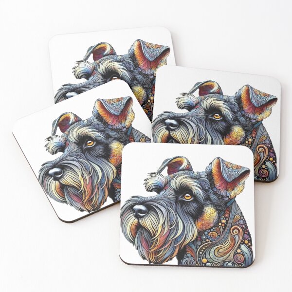 Aperçu de l'œuvre Schnauzers, schnauzers miniatures créée et vendue par MidaArt.