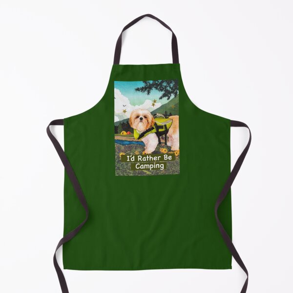 Item preview, Shih Tzu Dog - 'I'd Rather Be Camping' designed and sold by Nikki Fortuin Arts & Crafts.