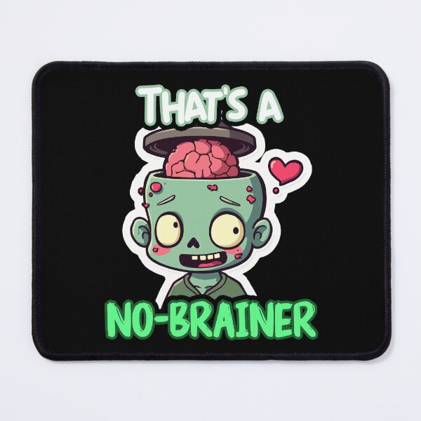 Item preview, That's a no-brainer - Funny Kawaii Zombie designed and sold by SleekVisuals.