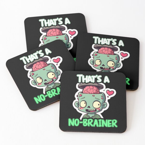 Item preview, That's a no-brainer - Funny Kawaii Zombie designed and sold by SleekVisuals.