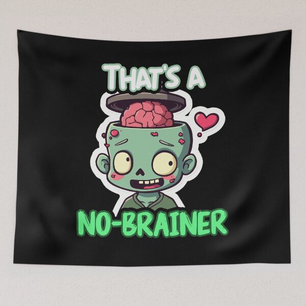 Item preview, That's a no-brainer - Funny Kawaii Zombie designed and sold by SleekVisuals.