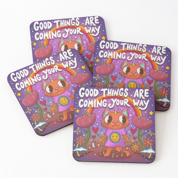 Item preview, Good Things are Coming Your Way Kitty designed and sold by stacystraub.